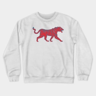 chinese tiger in bamboo forest | wine red Crewneck Sweatshirt